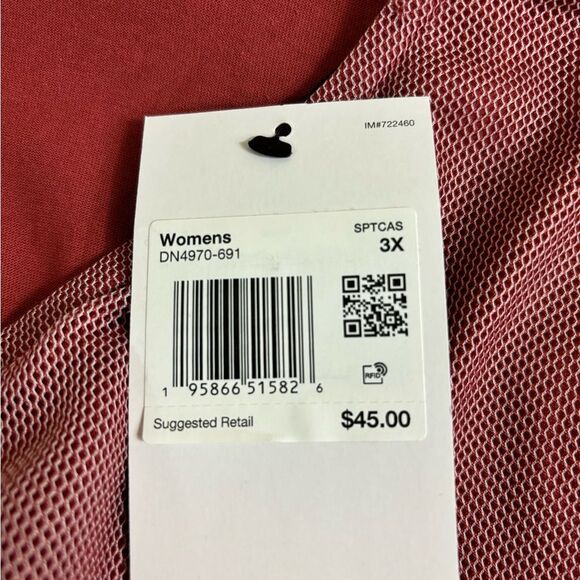 Nike Air Fit Mesh Overlay Cropped Top Women’s Sz 3X (Canyon Rust) - Picture 8 of 11